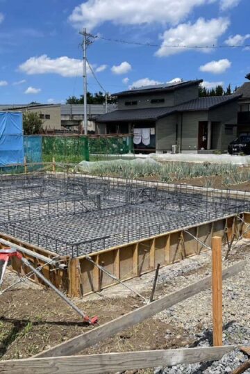 鉄筋、外枠工事